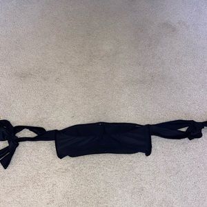 Gigi C Bikinis Black Strapless Tie Bikini Top